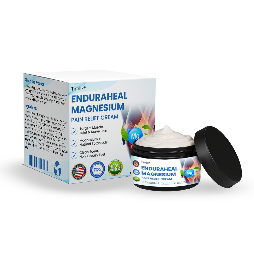 Timilk EnduraHeal Magnesium Pain Relief Cream (Treats Arthritis, Neuropathy, Rheumatism, Sports Injuries & More)