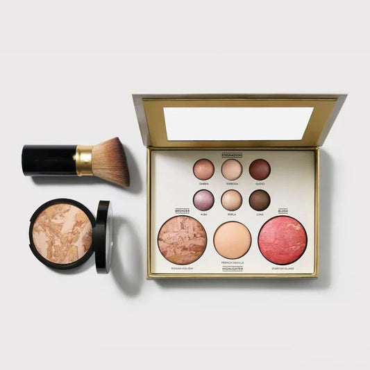 Tuscan Dreams Baked Starter Kit (3PC) | Full Face Palette + Foundation + 🖌️Kabuki Brush