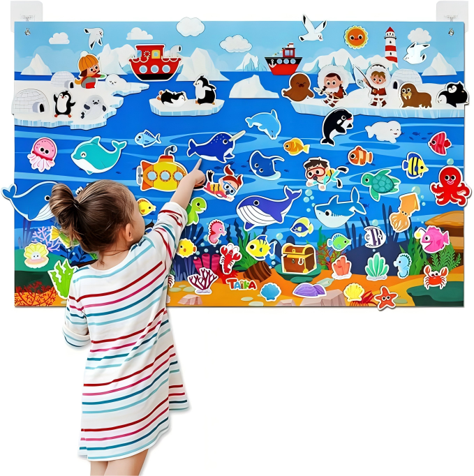 Montessori Felt Play Boards – 🎨Multi-Themed Educational Fun for Kids