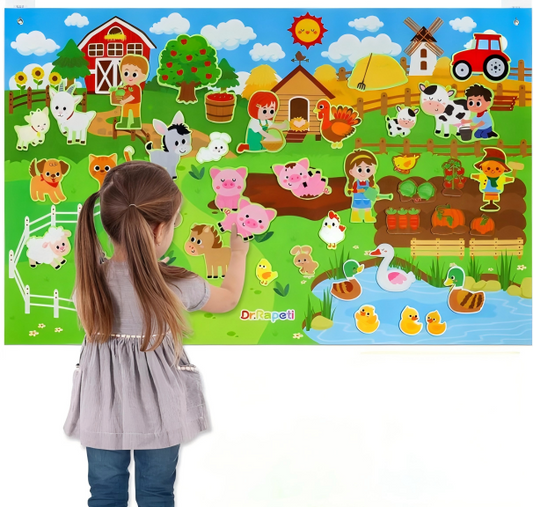 Montessori Felt Play Boards – 🎨Multi-Themed Educational Fun for Kids