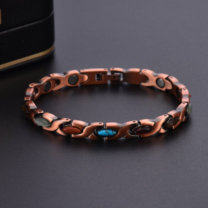 Magnetic Copper Bracelet – Pure Solid Copper with 3800 Gauss Powerful Magnets