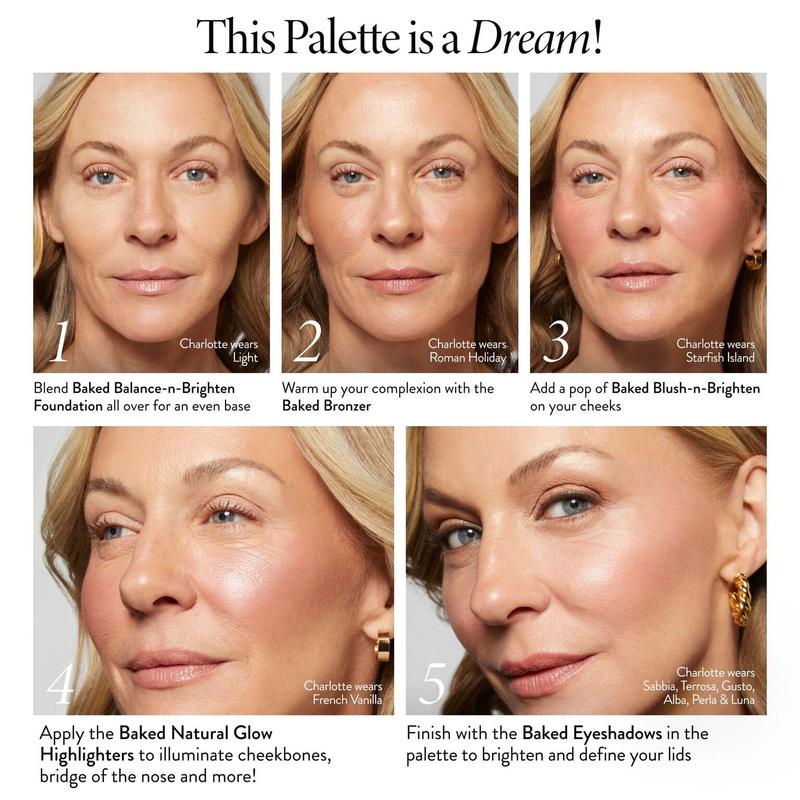 Tuscan Dreams Baked Starter Kit (3PC) | Full Face Palette + Foundation + 🖌️Kabuki Brush