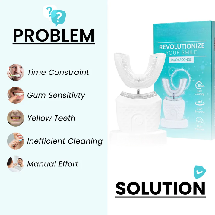 Automatic PowerClean Toothbrush - 360° Deep Cleaning System