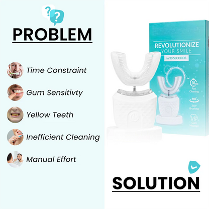 Automatic PowerClean Toothbrush - 360° Deep Cleaning System