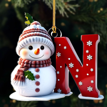 Snowman Merry Christmas - Personalized 1-Layer Acrylic Ornament