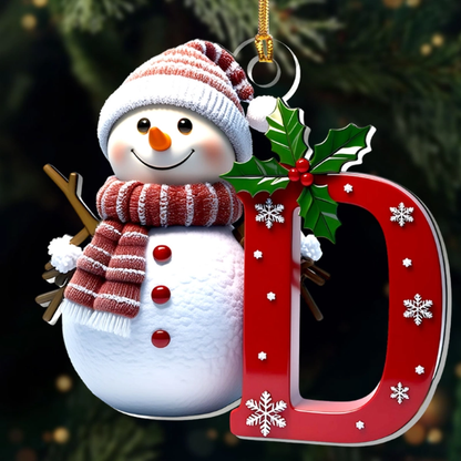 Snowman Merry Christmas - Personalized 1-Layer Acrylic Ornament