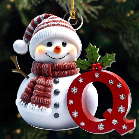 Snowman Merry Christmas - Personalized 1-Layer Acrylic Ornament