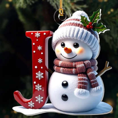 Snowman Merry Christmas - Personalized 1-Layer Acrylic Ornament