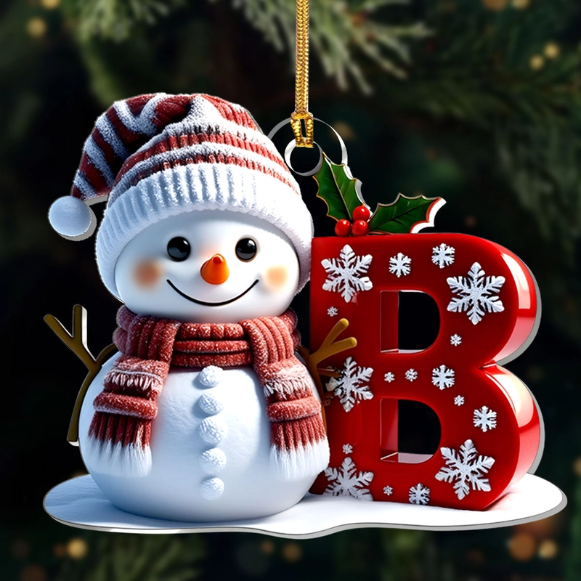 Snowman Merry Christmas - Personalized 1-Layer Acrylic Ornament