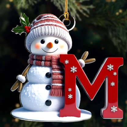 Snowman Merry Christmas - Personalized 1-Layer Acrylic Ornament