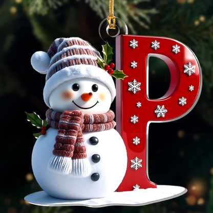 Snowman Merry Christmas - Personalized 1-Layer Acrylic Ornament