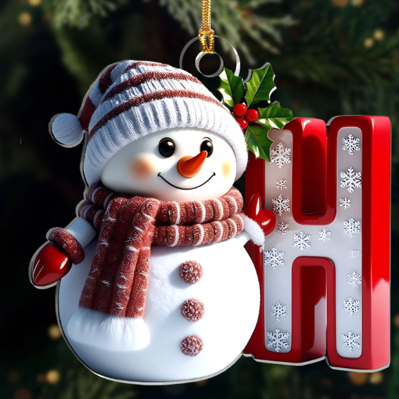 Snowman Merry Christmas - Personalized 1-Layer Acrylic Ornament