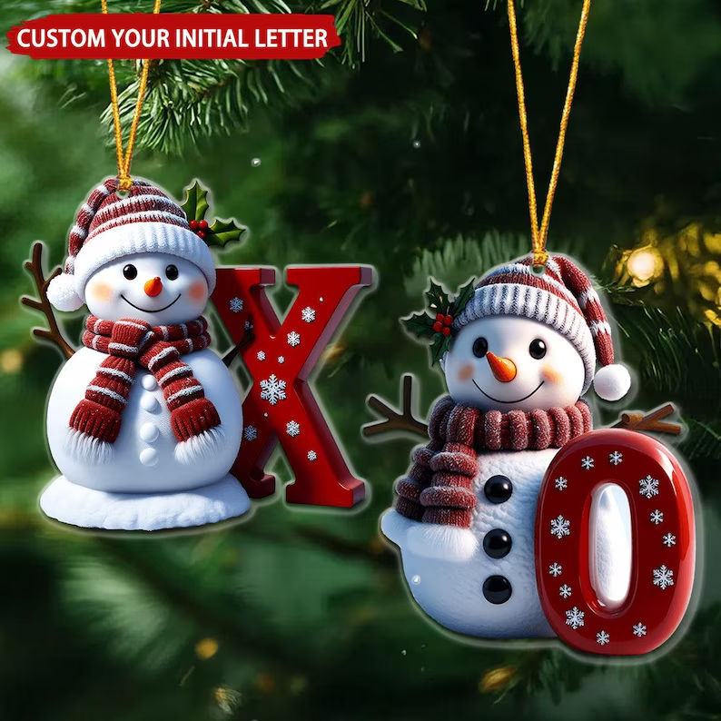 Snowman Merry Christmas - Personalized 1-Layer Acrylic Ornament