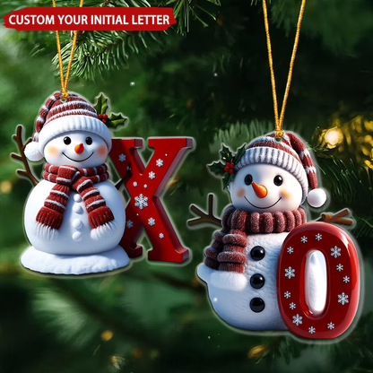 Snowman Merry Christmas - Personalized 1-Layer Acrylic Ornament