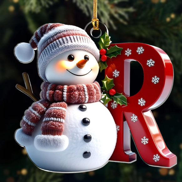 Snowman Merry Christmas - Personalized 1-Layer Acrylic Ornament