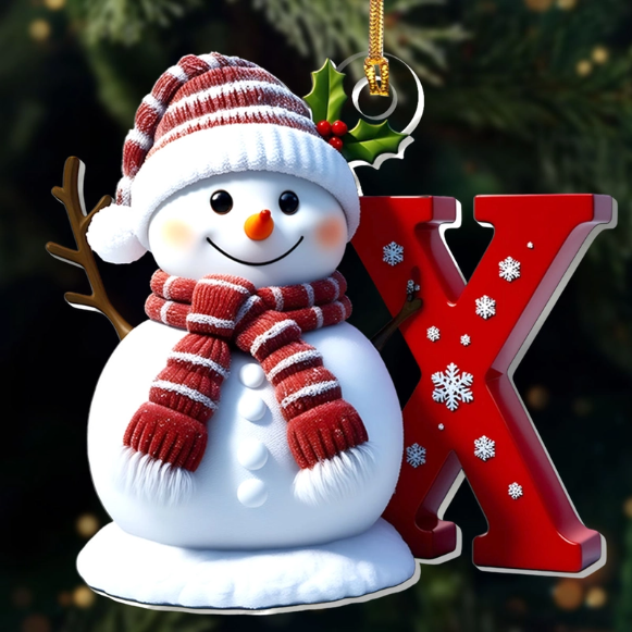Snowman Merry Christmas - Personalized 1-Layer Acrylic Ornament