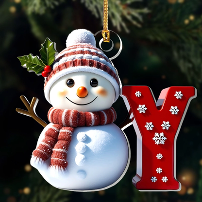 Snowman Merry Christmas - Personalized 1-Layer Acrylic Ornament