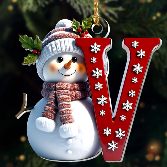 Snowman Merry Christmas - Personalized 1-Layer Acrylic Ornament