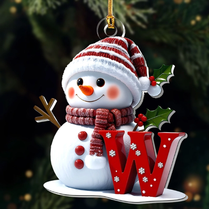 Snowman Merry Christmas - Personalized 1-Layer Acrylic Ornament