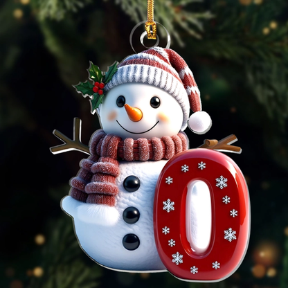 Snowman Merry Christmas - Personalized 1-Layer Acrylic Ornament