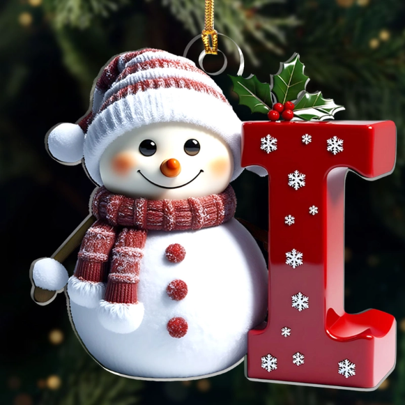 Snowman Merry Christmas - Personalized 1-Layer Acrylic Ornament