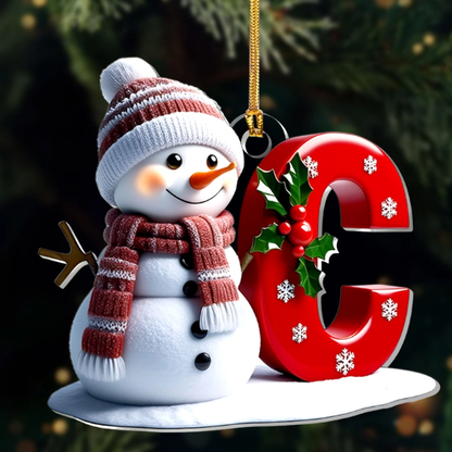 Snowman Merry Christmas - Personalized 1-Layer Acrylic Ornament