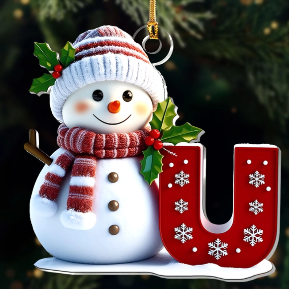 Snowman Merry Christmas - Personalized 1-Layer Acrylic Ornament
