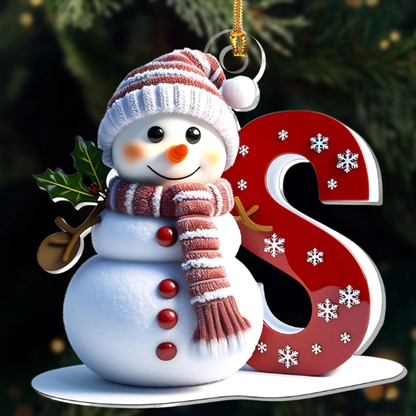 Snowman Merry Christmas - Personalized 1-Layer Acrylic Ornament