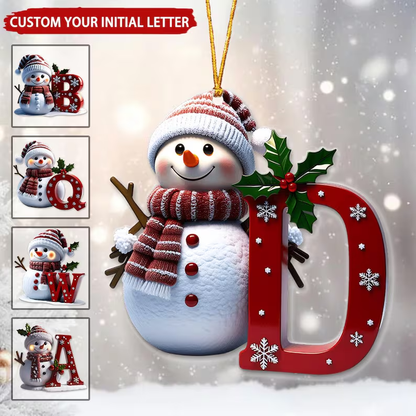 Snowman Merry Christmas - Personalized 1-Layer Acrylic Ornament
