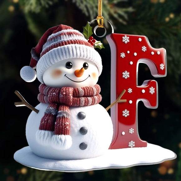 Snowman Merry Christmas - Personalized 1-Layer Acrylic Ornament