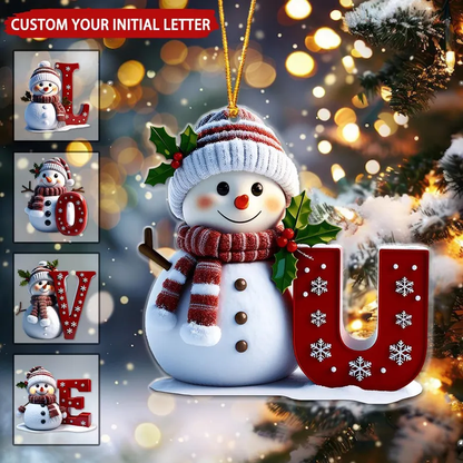 Snowman Merry Christmas - Personalized 1-Layer Acrylic Ornament