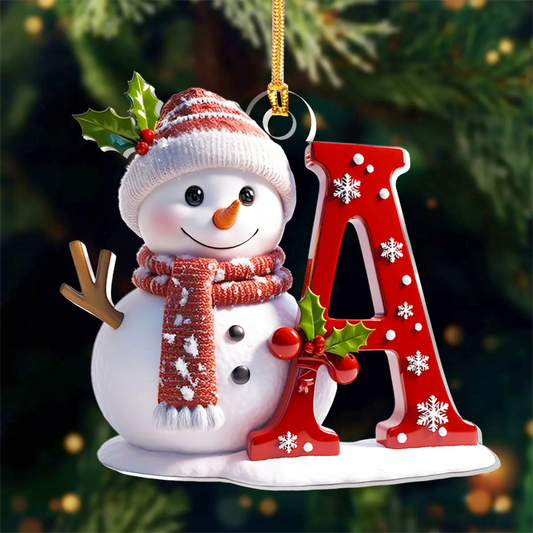 Snowman Merry Christmas - Personalized 1-Layer Acrylic Ornament